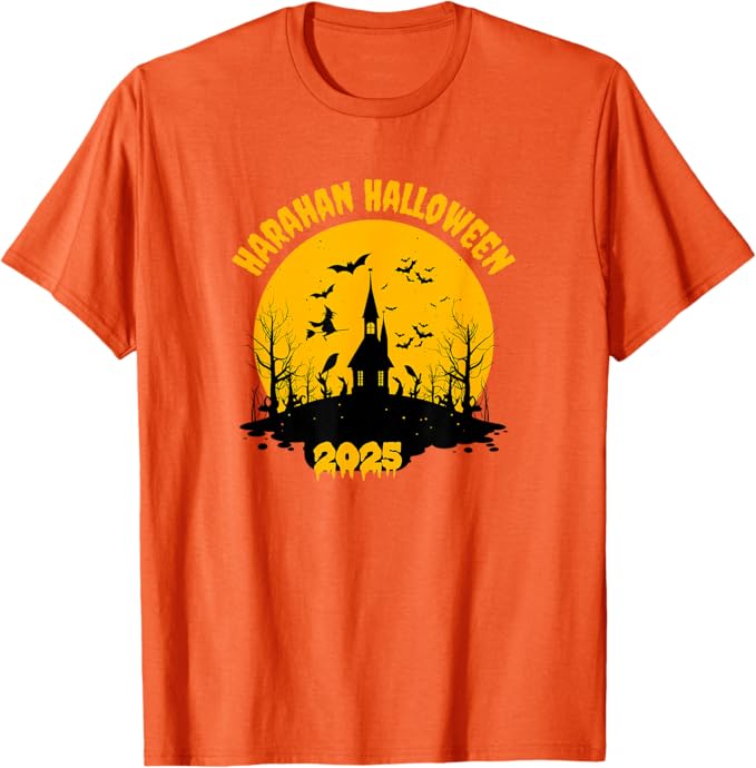 Harahan Halloween 2025 Orange Spooky Shirt Costume Halloween Shirt
